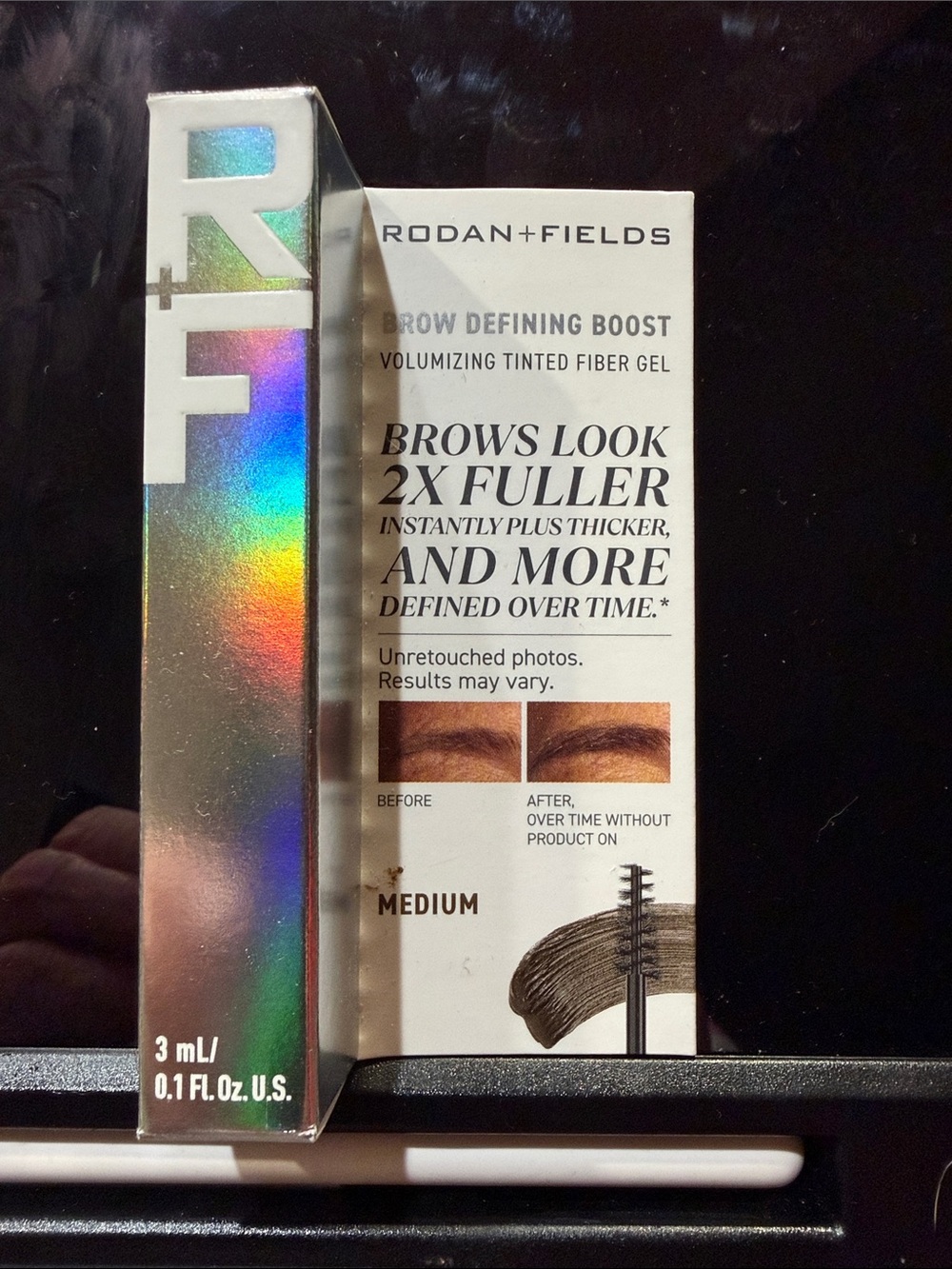 Rodan + Fields Brow Defining Boost Volumizing Tinted Fiber Gel — Medium (Brown)